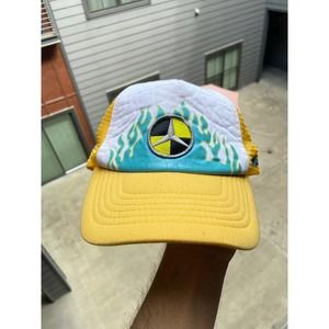 RAWGE SXSW Mercedes Benz Flames Trucker Hat SnapBack Yellow White A$AP Rocky